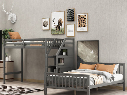 Loft Bed With Staircase And Storage