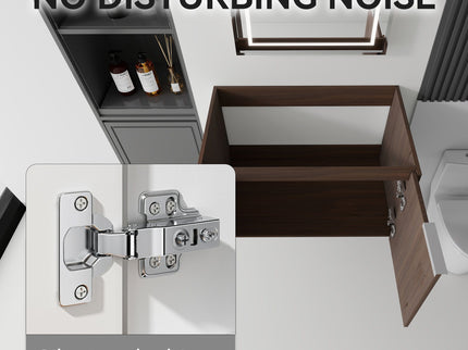 Floating Bathroom Vanity Cabinet With Soft Close Double Doors, Spacious Interior Storage, Wall Mounted, Cabinet Only