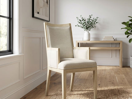 Adeline - Upholstered Arm Chair - Natural Wood Wash