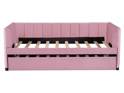 Upholstered Daybed With Ergonomic Design Backrest