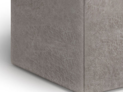 Rockwood - Upholstered Cube Storage Ottoman With Tray