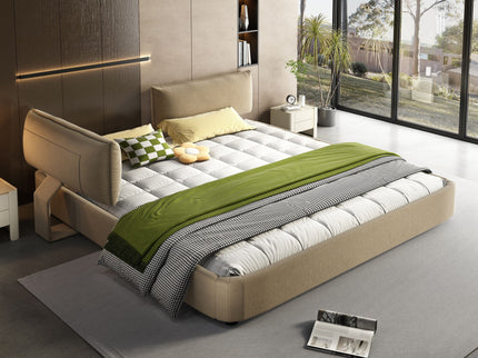 Cloud Bed Frame With Oversized Padded Movable Headboard