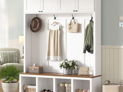 Entryway Hall Tree With Bench And Storage