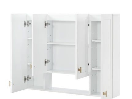 30" Bathroom Cabinet With 5 Adjustable Shelves, Wall Mounted Medicine Cabinet - White