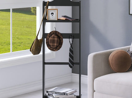 Accent Portable Garment Rack, Clothes Valet Stand With Storage Organizer