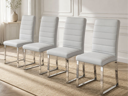 Oversized Dining Chairs (Set of 4) - Light Gray
