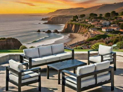 Outdoor Patio Set With All-Weather Thick Cushions