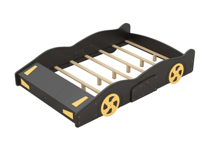 Race Car Shaped Platform Bed With Wheels And Storage