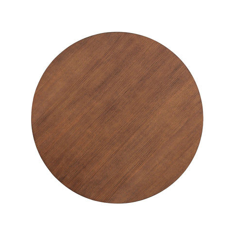 5 Piece Indoor Dining Set, Round Table & 4 Brown Arm Chairs - Beige / Brown / Cherry