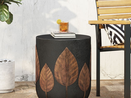 Outdoor Lightweight Concrete Side Table - Copper