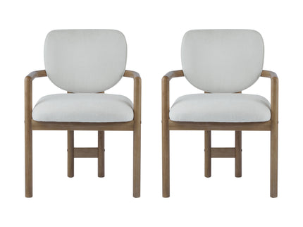 Upholstered Arm Dining Chairs (Set of 2)