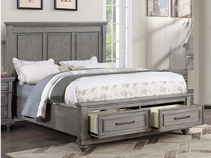 Bed With Drawers, Tall Panel Headboard