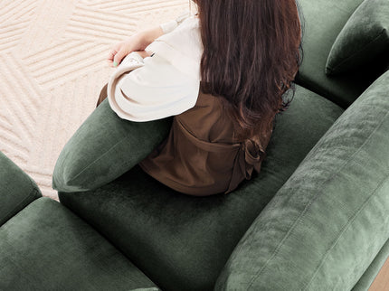 Elegant Sofa With Ergonomic Design And Lumbar Pillows