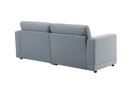 Modern Square Arm Sofa With Soft Fabric Upholstery, Deep Cushions