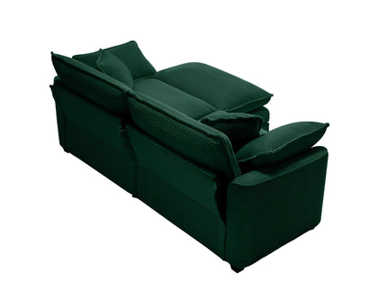 Modern Modular Cushion Sofa With Ottoman, Low Back, Deep Seating Sofa Set
