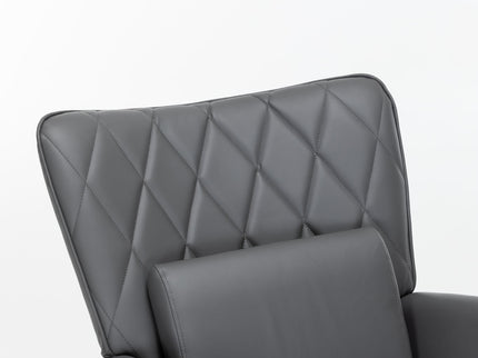Rocking Accent Chair With Lumbar Pillow And Ottoman