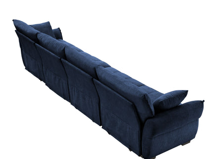 Modern Sofa & Pillows, Textured Cover, High Rebound Cushions
