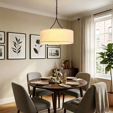 3 Light Drum Pendant Light