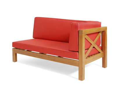 Brava - X Back Corner Bench With Coffee Table