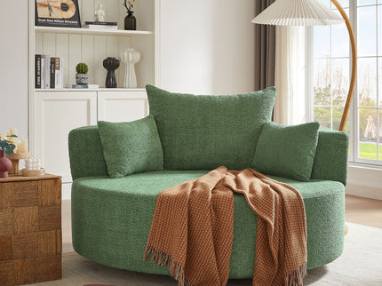 360° Swivel Accent Barrel Chair With 3 Removable Pillows For Living Room