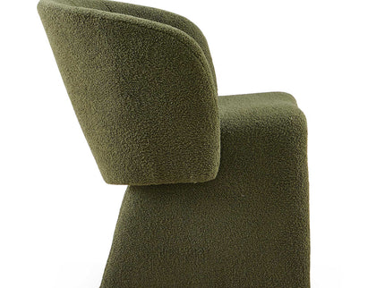 Modern Accent Chair Brown Single Sofa Chair, Upholstered Side Chair Teddy Comfy Chair For Dining Room / Bedroom / Living Room / Reception