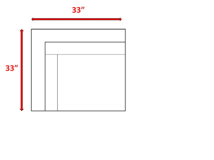 Outdoor 33" Wide Corner Wedge With Cushions - Beige / Brown