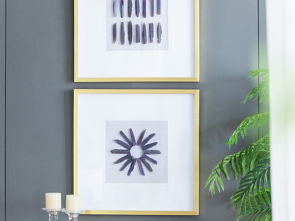 Grace Purple Agate Shadow Boxes Wall Art (Set of 2) - Multicolor