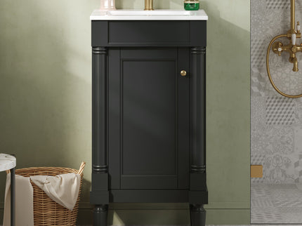 French Style Bathroom Cabinet With Sink, Adjustable Shelf