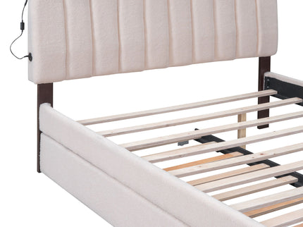 Upholstered Platform Bed With Trundle