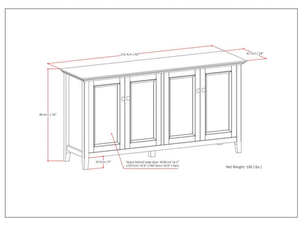 Amherst - 4 Door Storage Cabinet