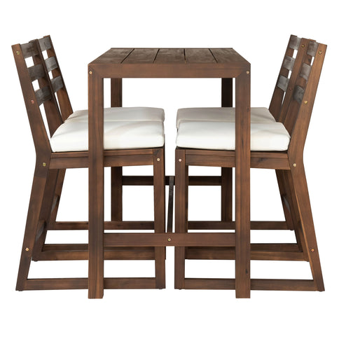 Patio Bar Set With Ergonomic Chairs