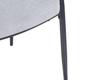 Contemporary Upholstered Dining Chairs With Metal Legs (Set of 2)