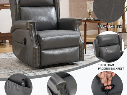 Manual Recliner Chair  With Heavy Duty Motion Mechanism, 8 Vibrating Nodes And 3 Massage Modes For Living Room