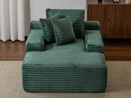 Oversized Chaise Lounge Chair Cozy Cloud Couch With 3 Throw Pillows And Wide Armrest
