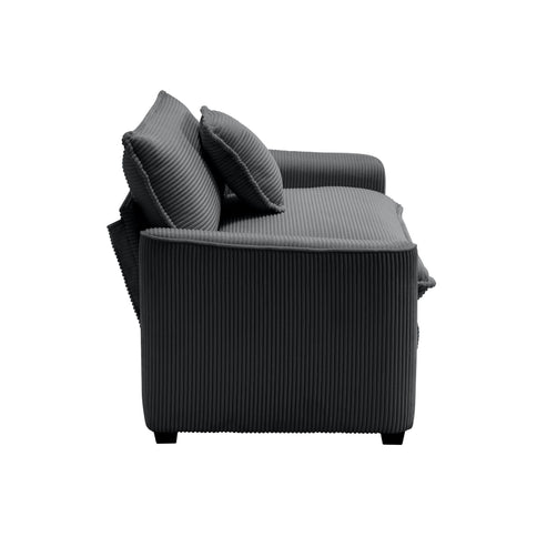 Modern Classic Fabric Single Chair Deep Seat Sofa With Pillow