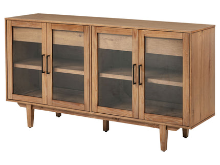 4 Door Sideboard With Dual Drawers - Natural