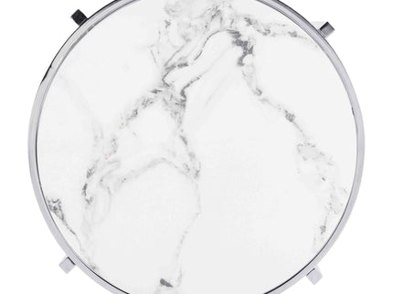 Elegant Round Table With Sintered Stone Top & Sturdy Metal Frame