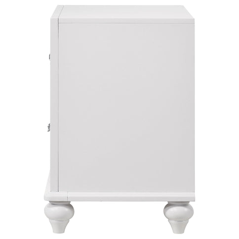 Barzini - 2 Drawer Nightstand Storage - White