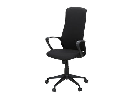 Office Chair With Adjustable Height, Armrests, Swivel - Black