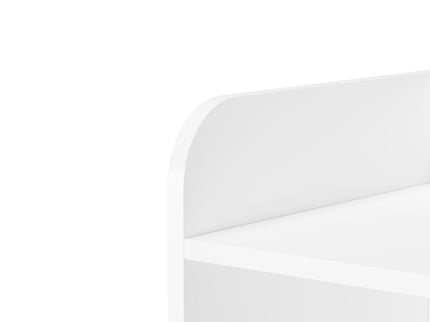 4 Tier Bookcase, Book Display With Safety Restraint, Storage Cabinet For Playroom - White