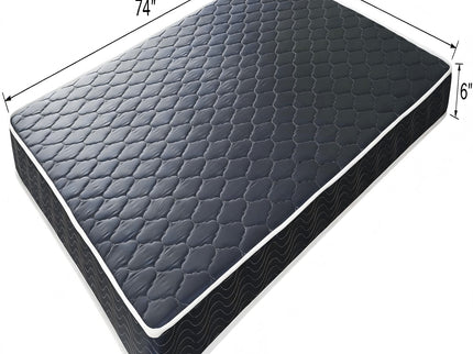 6" Waterproof Foam Mattress - Black / Blue - Twin