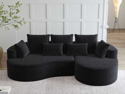 Curved Oversized Sectional Sofa With Extra Deep Seat