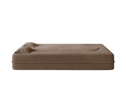 Modern Floor Sleeper Sofa Bed With 2 Pillows, Convertible Twin Size Folding Mattress For Living Room