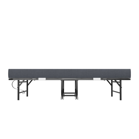Twin Extra Long Folding Bed For Tall People, Heavy-Duty Rollaway Guest With Memory Foam Mattress - Black
