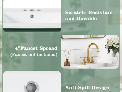 Modern Bathroom Vanity With Tip-Out Drawer And Soft-Close Hinges