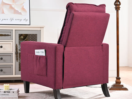 Recliner Chairs For Adults, Adjustable Recliner Sofa With Mobile Phone Holder & Cup Holder, Modern Reclining Chairs Fabric Push Back Recliner Chairs For Living Room, Bedroom