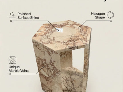 Modern Minimalist Hexagon Side Table