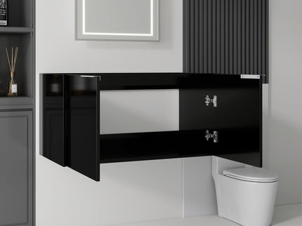 Floating Bathroom Vanity Cabinet With Soft Close Double Doors, Spacious Interior Storage, Wall Mounted, Cabinet Only