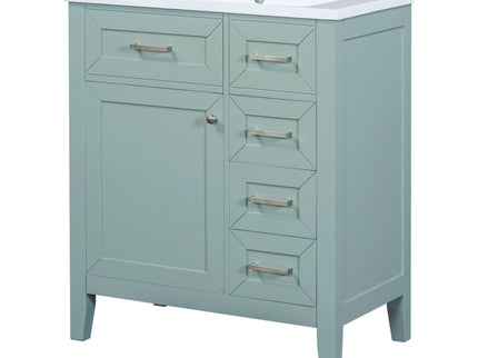 Modern Bathroom Vanity With Sink Combo, 3 Drawers, Undermount Drop-In Sink
