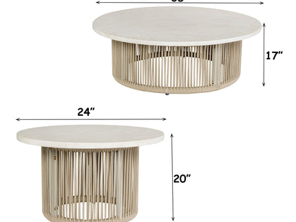 Zira - 5 Piece Patio Sofa Set - Beige
